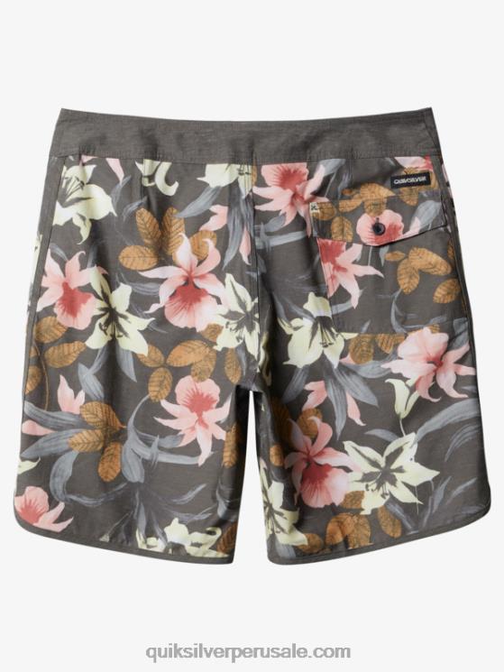 Quiksilver N8LNT1740 hombres pista shorts de playa cáñamo elástico festoneado 19