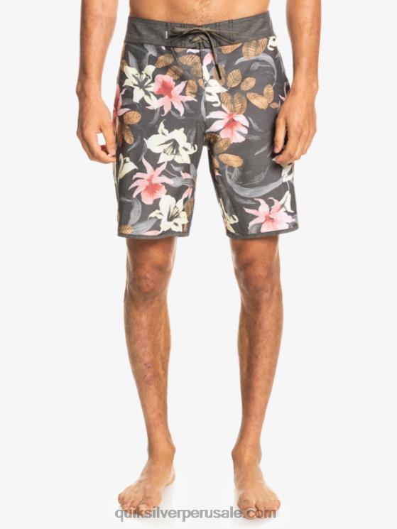 Quiksilver N8LNT1740 hombres pista shorts de playa cáñamo elástico festoneado 19