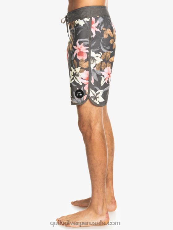Quiksilver N8LNT1740 hombres pista shorts de playa cáñamo elástico festoneado 19