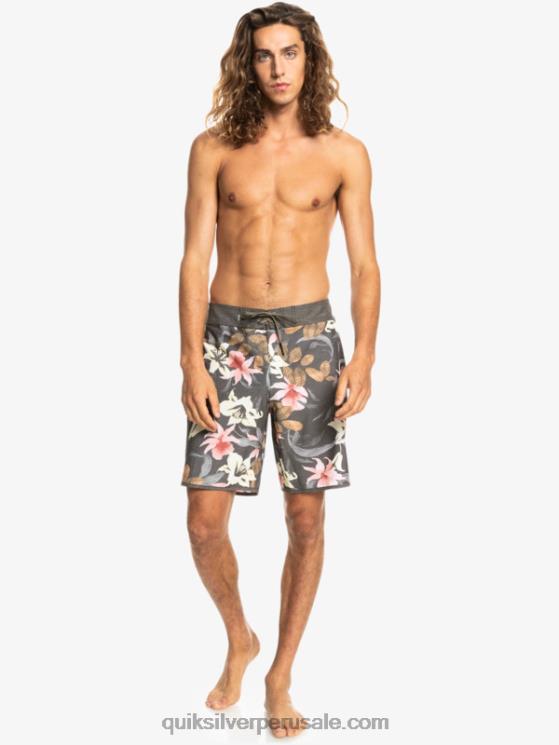 Quiksilver N8LNT1740 hombres pista shorts de playa cáñamo elástico festoneado 19