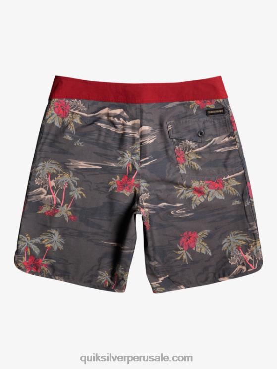 Quiksilver N8LNT1742 hombres pista shorts de playa cáñamo elástico festoneado 19