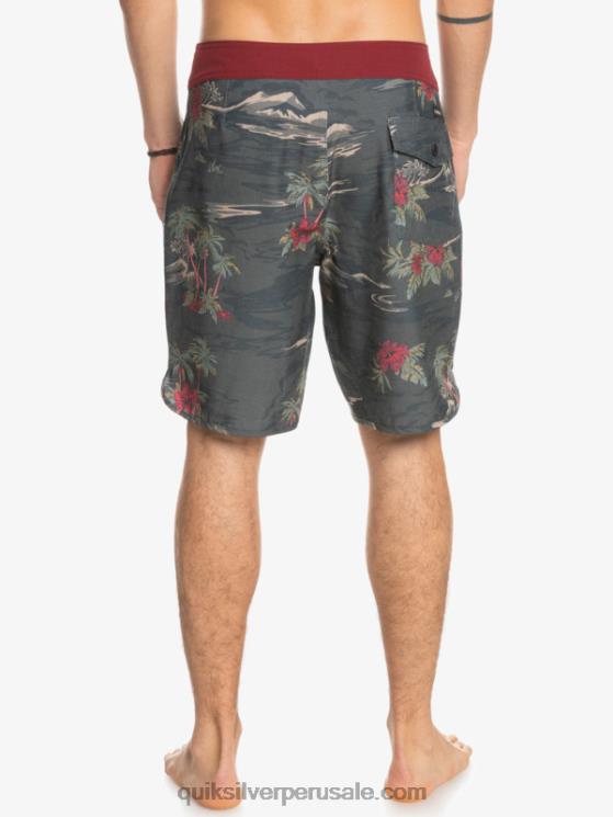 Quiksilver N8LNT1742 hombres pista shorts de playa cáñamo elástico festoneado 19