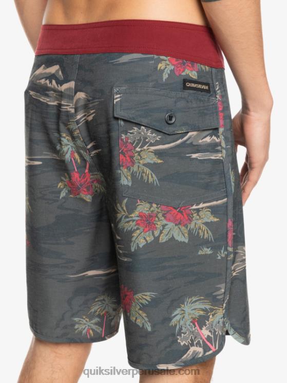Quiksilver N8LNT1742 hombres pista shorts de playa cáñamo elástico festoneado 19