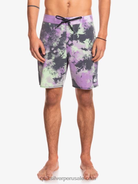 Quiksilver N8LNT1745 hombres cal de jade shorts de baño surfsilk acid wash 18