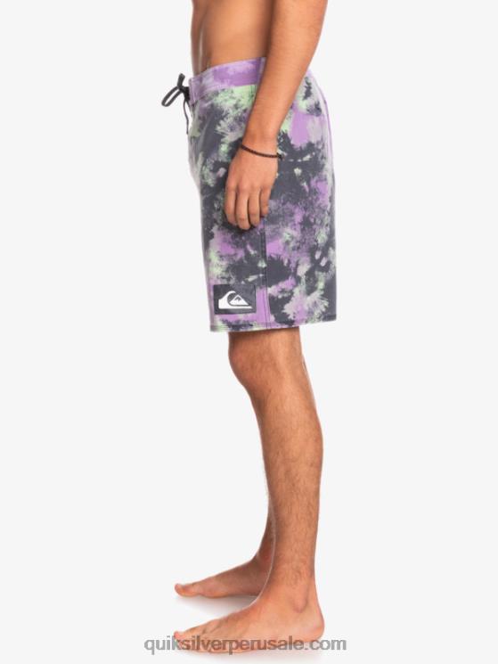 Quiksilver N8LNT1745 hombres cal de jade shorts de baño surfsilk acid wash 18