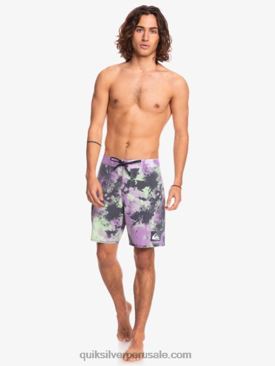 Quiksilver N8LNT1745 hombres cal de jade shorts de baño surfsilk acid wash 18