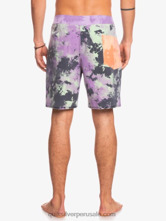 Quiksilver N8LNT1745 hombres cal de jade shorts de baño surfsilk acid wash 18