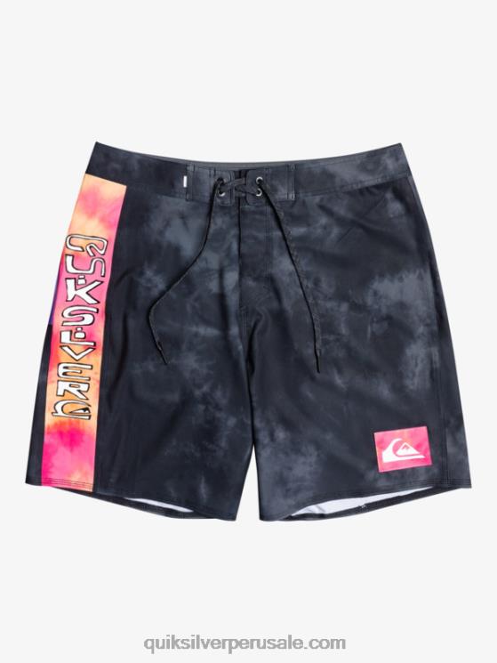 Quiksilver N8LNT1747 hombres negro shorts de baño surfsilk acid wash 18