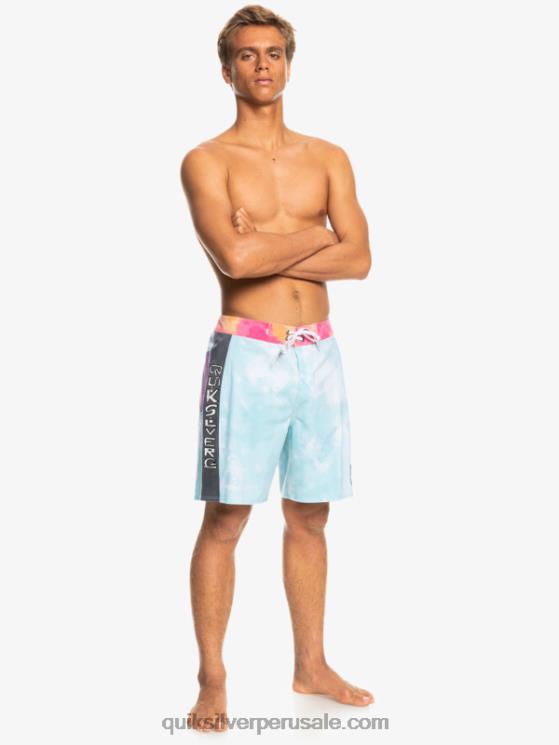 Quiksilver N8LNT1748 hombres Angel Azul shorts de baño surfsilk acid wash 18