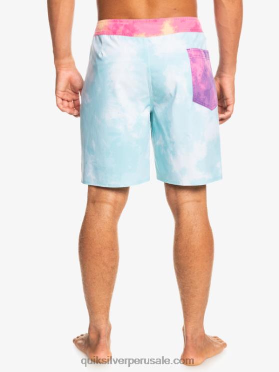 Quiksilver N8LNT1748 hombres Angel Azul shorts de baño surfsilk acid wash 18