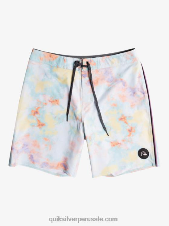 Quiksilver N8LNT1749 hombres blanco surfsilk ribeteado 18 shorts de playa
