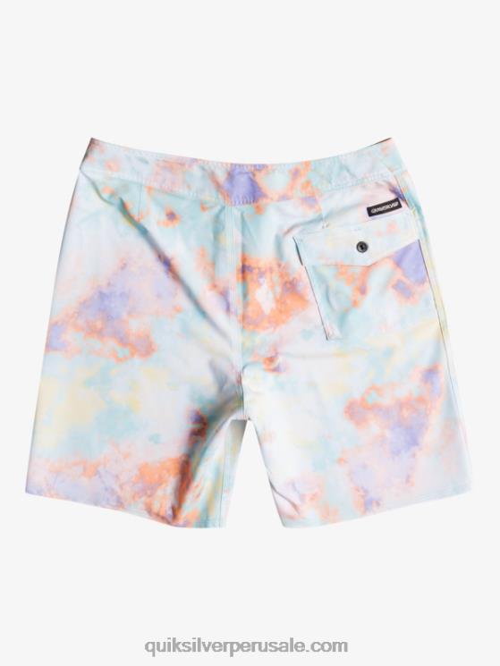 Quiksilver N8LNT1749 hombres blanco surfsilk ribeteado 18 shorts de playa