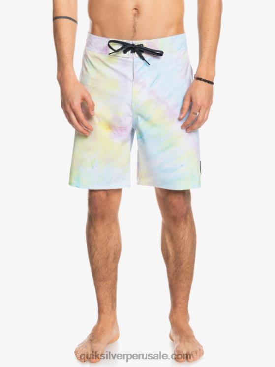 Quiksilver N8LNT1749 hombres blanco surfsilk ribeteado 18 shorts de playa