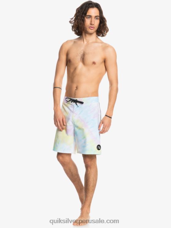 Quiksilver N8LNT1749 hombres blanco surfsilk ribeteado 18 shorts de playa