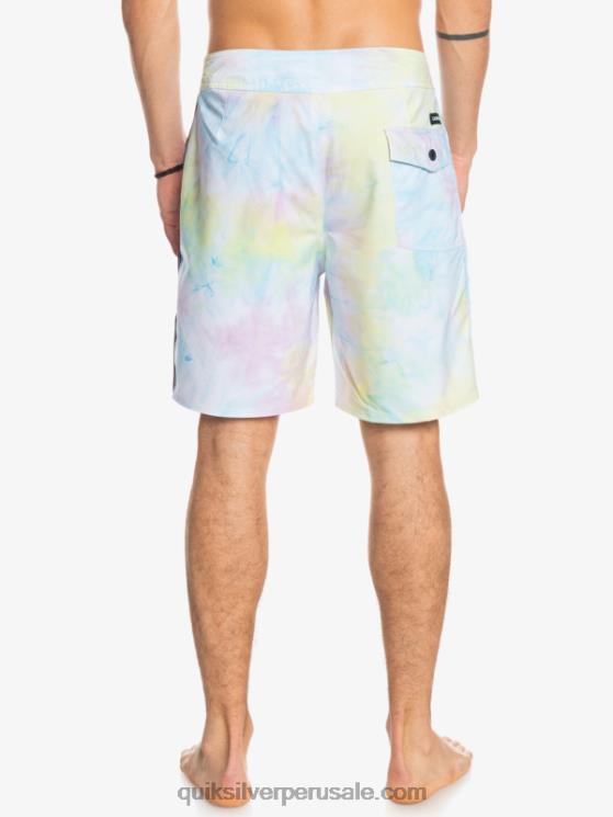 Quiksilver N8LNT1749 hombres blanco surfsilk ribeteado 18 shorts de playa