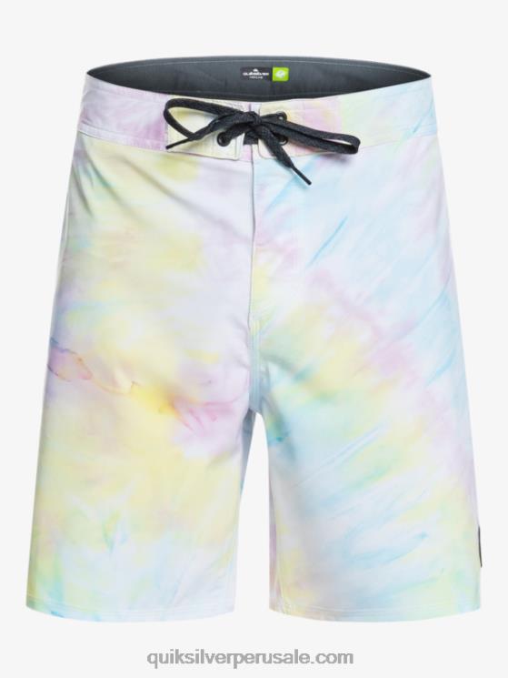 Quiksilver N8LNT1749 hombres blanco surfsilk ribeteado 18 shorts de playa
