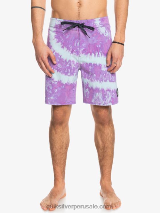 Quiksilver N8LNT1750 hombres orquídea polvorienta surfsilk ribeteado 18 shorts de playa
