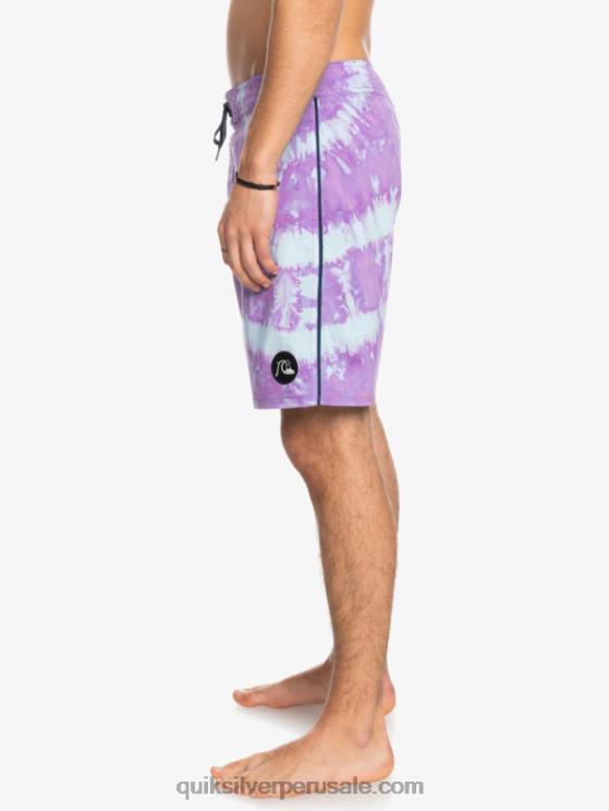 Quiksilver N8LNT1750 hombres orquídea polvorienta surfsilk ribeteado 18 shorts de playa