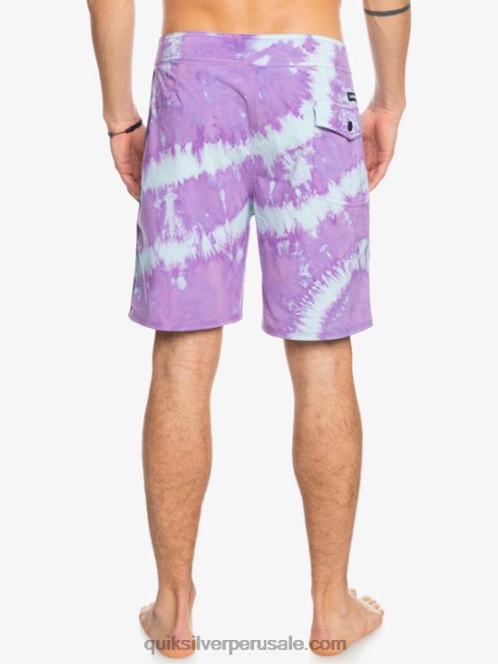 Quiksilver N8LNT1750 hombres orquídea polvorienta surfsilk ribeteado 18 shorts de playa