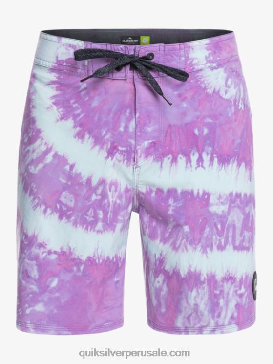 Quiksilver N8LNT1750 hombres orquídea polvorienta surfsilk ribeteado 18 shorts de playa