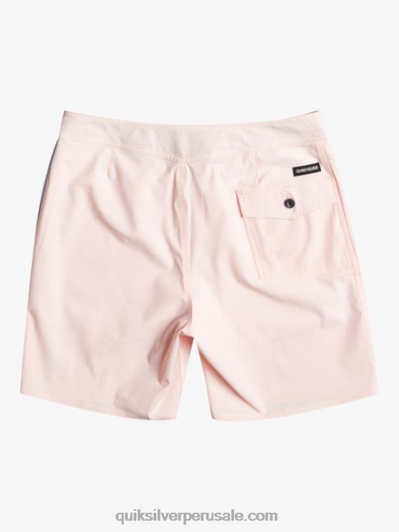 Quiksilver N8LNT1751 hombres rosa velado surfsilk ribeteado 18 shorts de playa