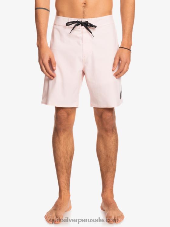 Quiksilver N8LNT1751 hombres rosa velado surfsilk ribeteado 18 shorts de playa