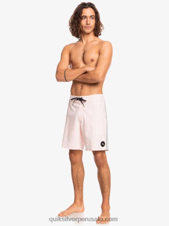 Quiksilver N8LNT1751 hombres rosa velado surfsilk ribeteado 18 shorts de playa