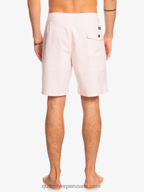 Quiksilver N8LNT1751 hombres rosa velado surfsilk ribeteado 18 shorts de playa