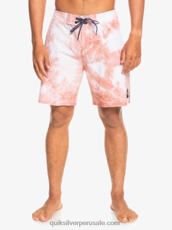 Quiksilver N8LNT1753 hombres rosetón surfsilk ribeteado 18 shorts de playa