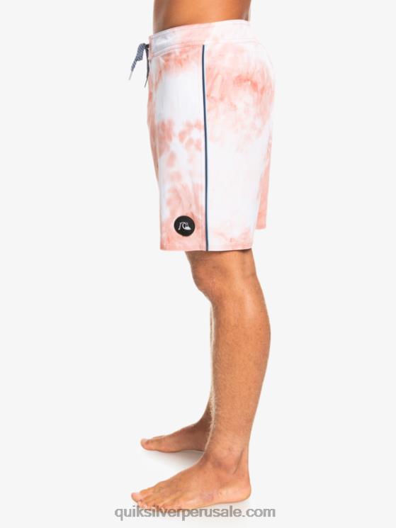 Quiksilver N8LNT1753 hombres rosetón surfsilk ribeteado 18 shorts de playa