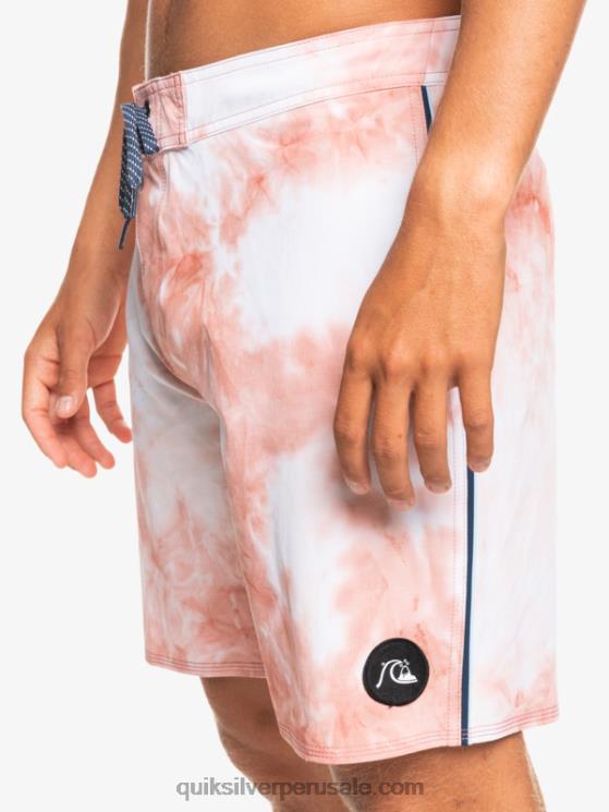 Quiksilver N8LNT1753 hombres rosetón surfsilk ribeteado 18 shorts de playa