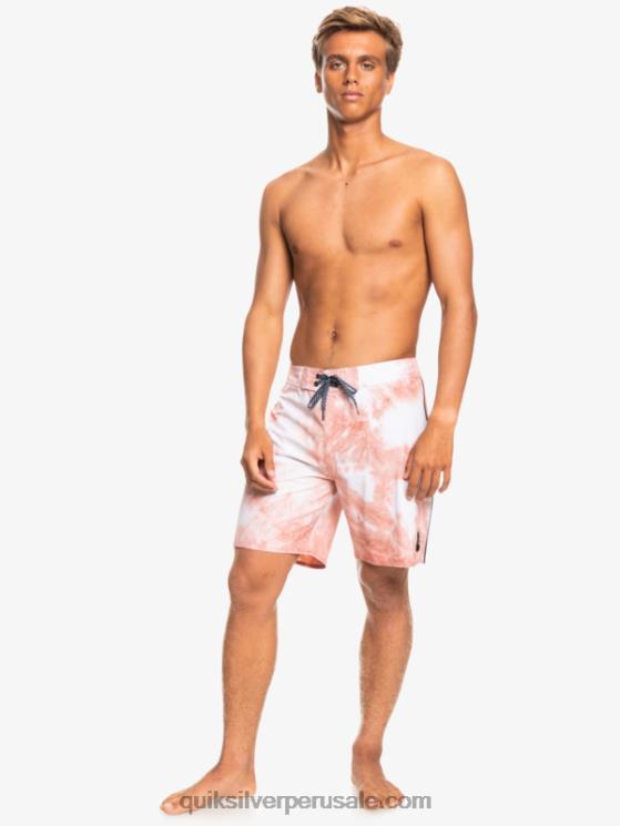 Quiksilver N8LNT1753 hombres rosetón surfsilk ribeteado 18 shorts de playa