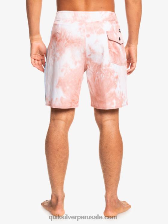 Quiksilver N8LNT1753 hombres rosetón surfsilk ribeteado 18 shorts de playa
