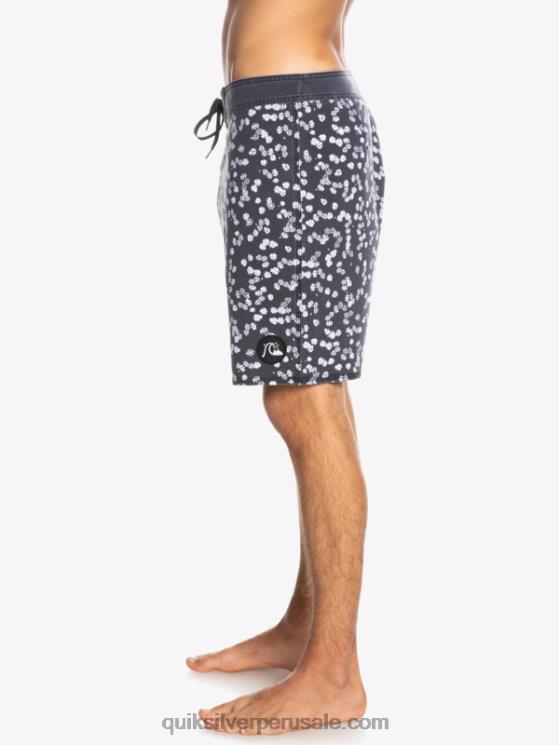 Quiksilver N8LNT1755 hombres negro shorts de playa surfsilk lavados 18