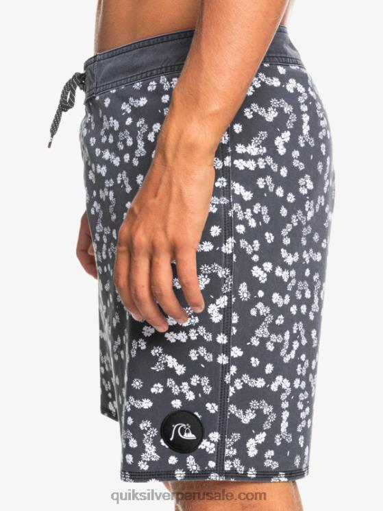 Quiksilver N8LNT1755 hombres negro shorts de playa surfsilk lavados 18