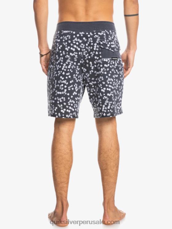 Quiksilver N8LNT1755 hombres negro shorts de playa surfsilk lavados 18