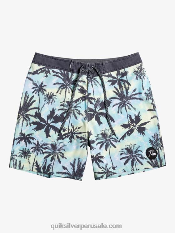 Quiksilver N8LNT1757 hombres botón de oro shorts de playa surfsilk lavados 18