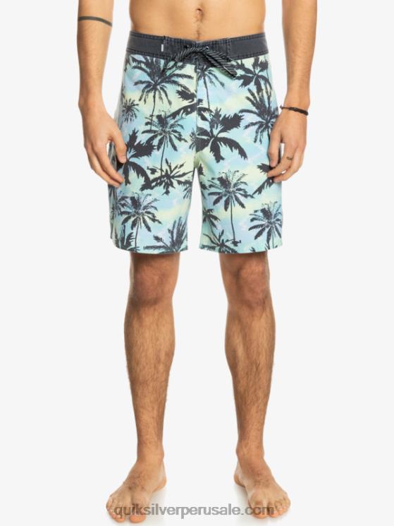 Quiksilver N8LNT1757 hombres botón de oro shorts de playa surfsilk lavados 18