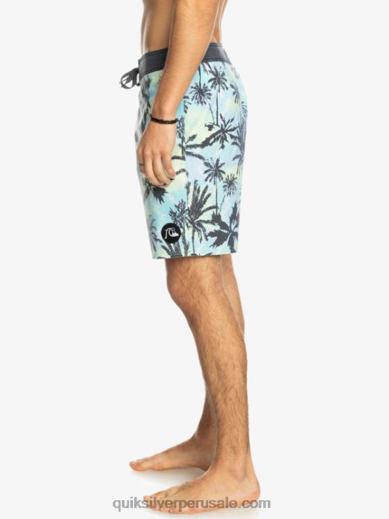 Quiksilver N8LNT1757 hombres botón de oro shorts de playa surfsilk lavados 18