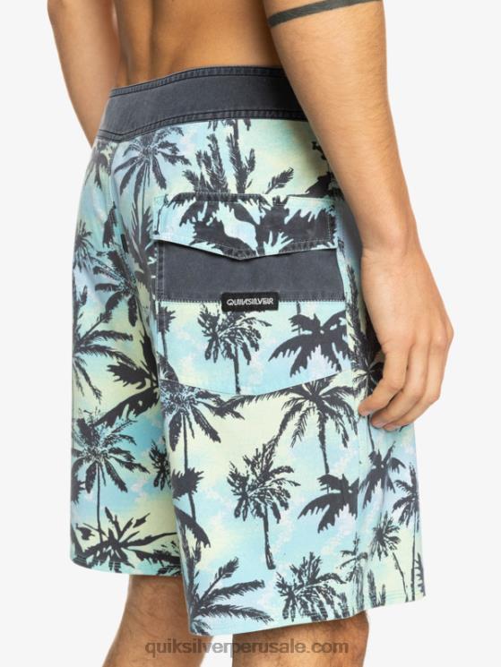 Quiksilver N8LNT1757 hombres botón de oro shorts de playa surfsilk lavados 18