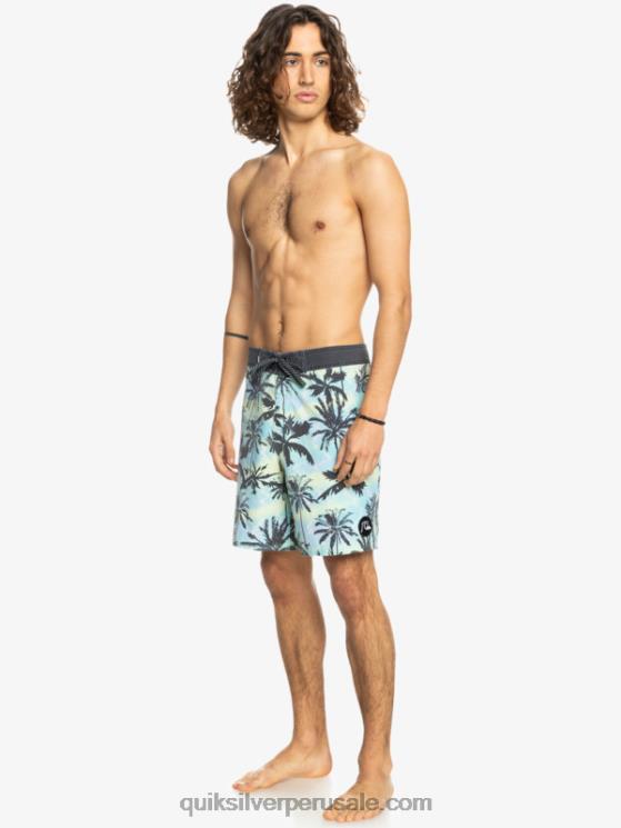 Quiksilver N8LNT1757 hombres botón de oro shorts de playa surfsilk lavados 18