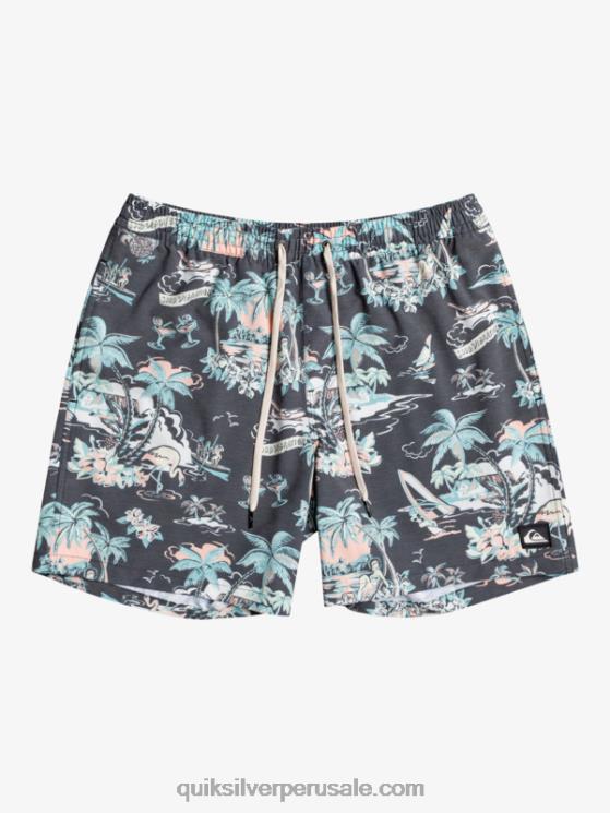 Quiksilver N8LNT1765 hombres hotel paradiso - negro hotel paradiso 17 voleas