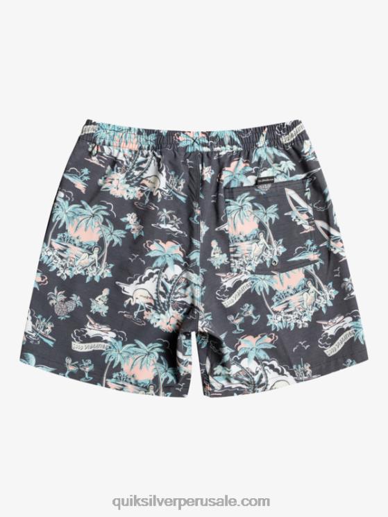 Quiksilver N8LNT1765 hombres hotel paradiso - negro hotel paradiso 17 voleas