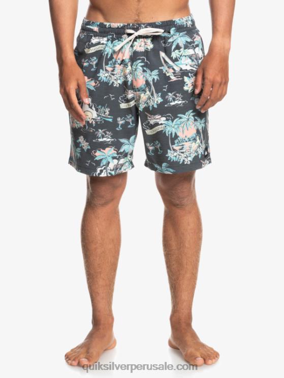 Quiksilver N8LNT1765 hombres hotel paradiso - negro hotel paradiso 17 voleas