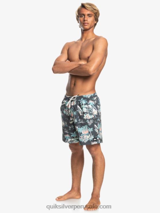 Quiksilver N8LNT1765 hombres hotel paradiso - negro hotel paradiso 17 voleas