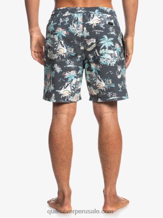 Quiksilver N8LNT1765 hombres hotel paradiso - negro hotel paradiso 17 voleas