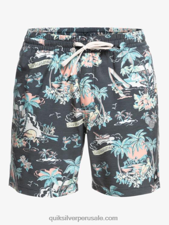 Quiksilver N8LNT1765 hombres hotel paradiso - negro hotel paradiso 17 voleas