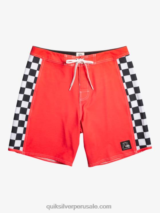 Quiksilver N8LNT176 hombres rojo de alto riesgo shorts de playa arco 18 originales