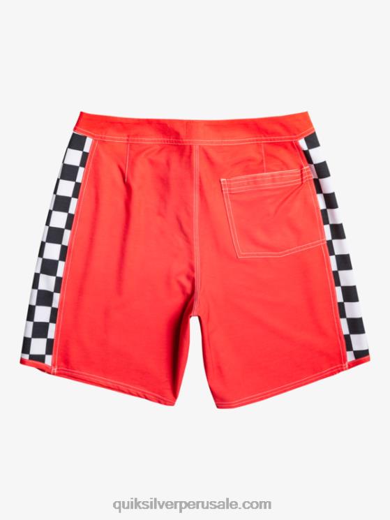 Quiksilver N8LNT176 hombres rojo de alto riesgo shorts de playa arco 18 originales