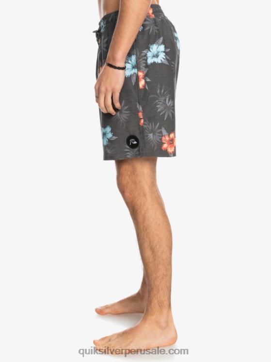 Quiksilver N8LNT1778 hombres negro mezclar uds 17 voleas